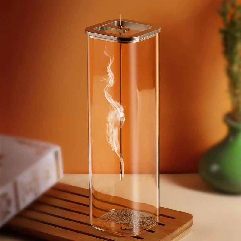 Elegant glass incense holder – minimalist design